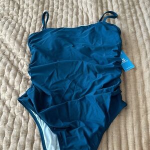NWT Cupshe Sandy Daze Shirred One Piece Swimsuit